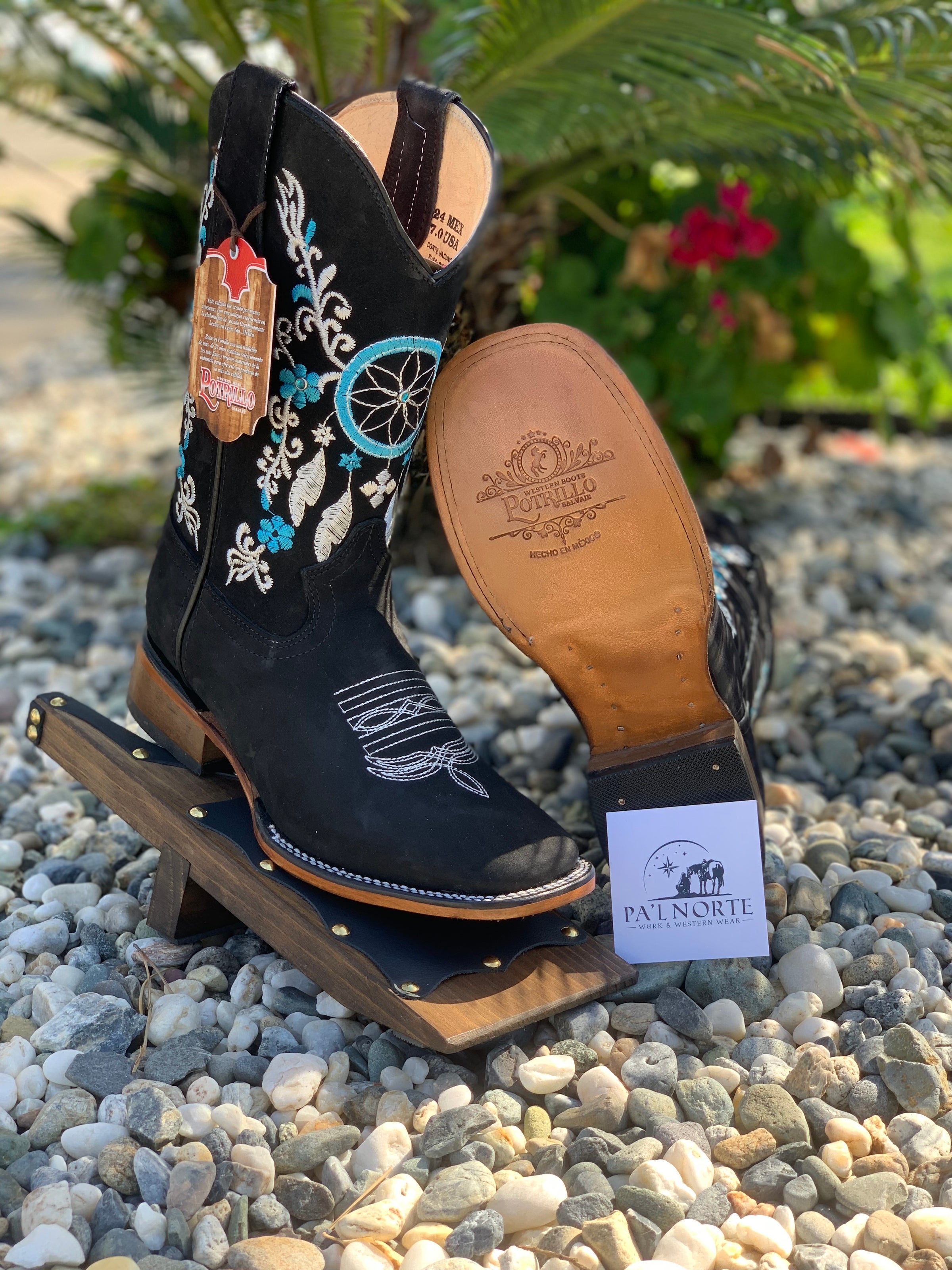 Bota Vaquera para Dama Horma Rodeo Nobuck Dream Catcher Square Toe