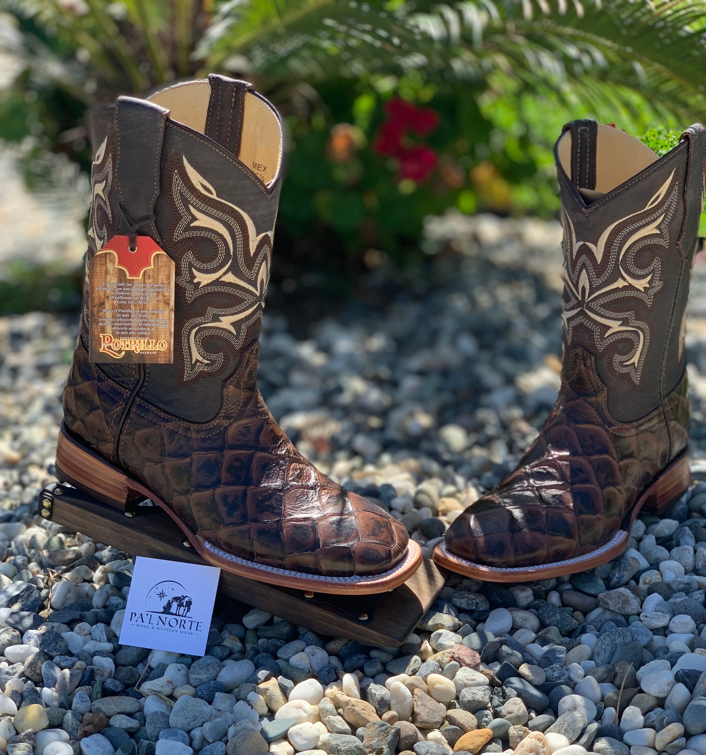 Calzado Botas De Piel De Pescado Pirarucu Zapato Para Hombre En