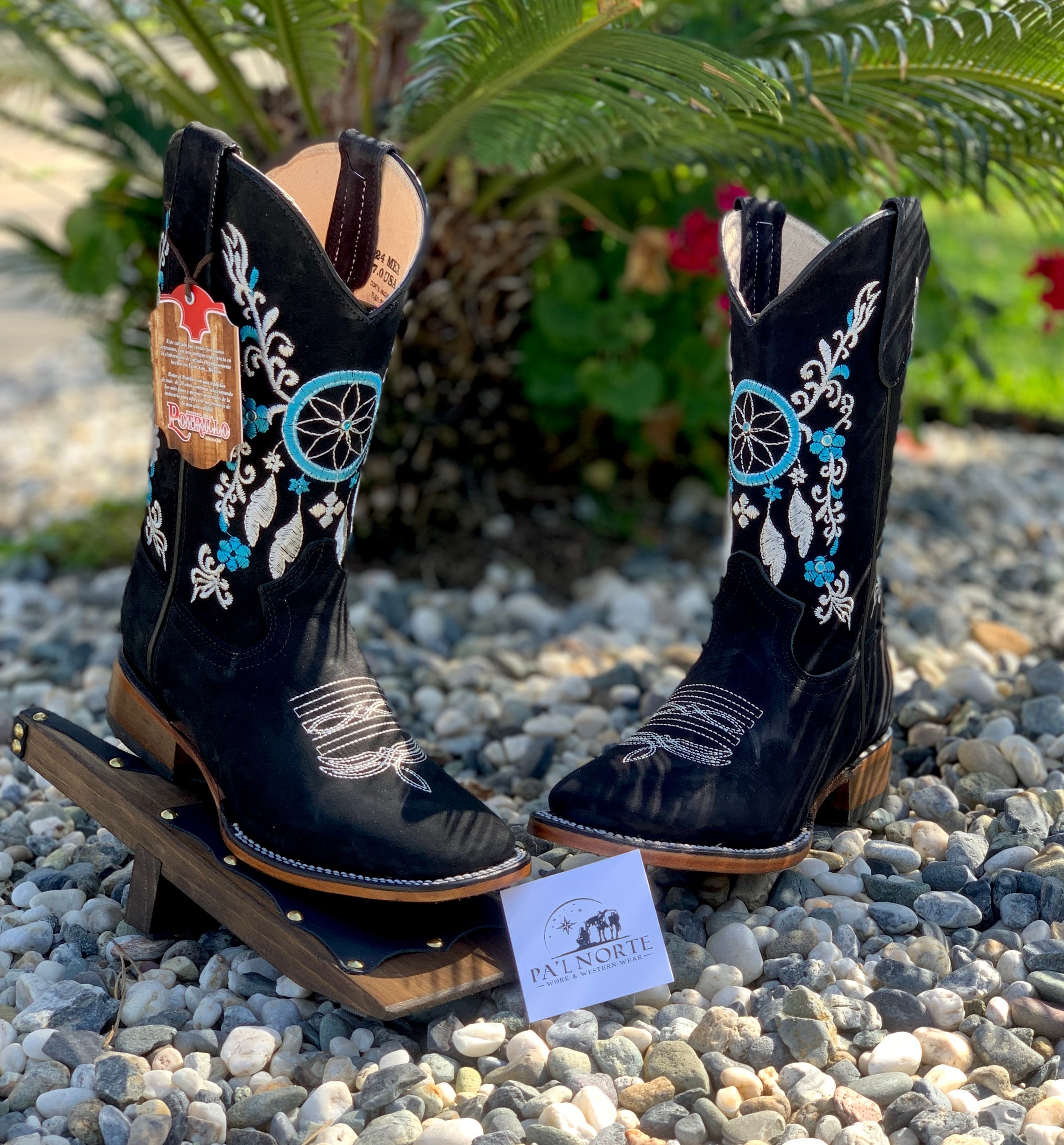 Bota Vaquera para Dama Horma Rodeo Nobuck Dream Catcher Square Toe