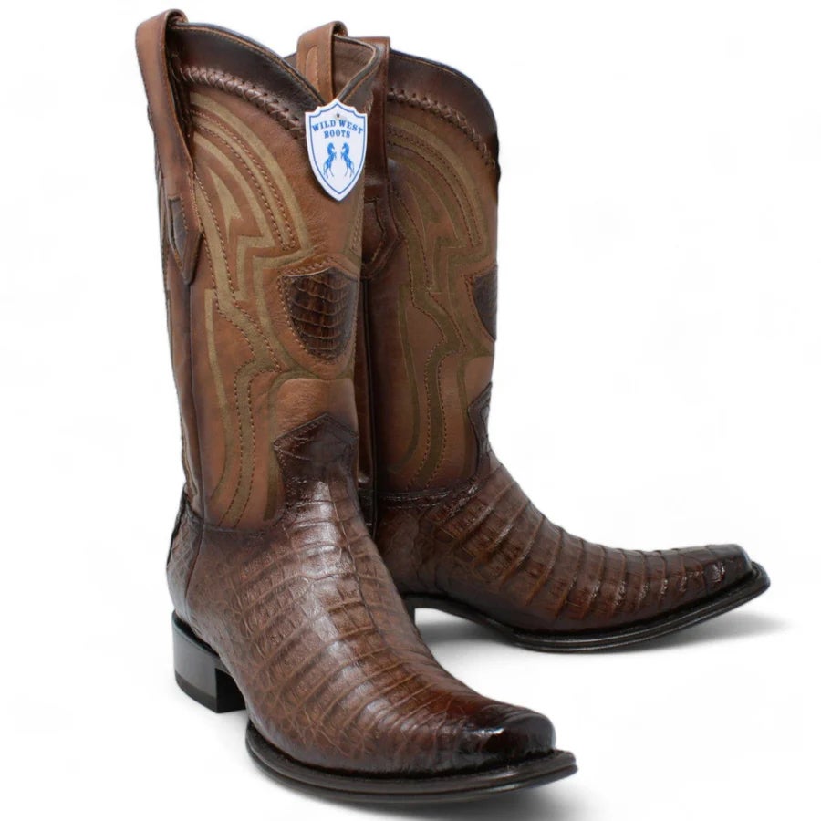 Crazy Tan Square Toe Reyme Boot | Pa display picture 1